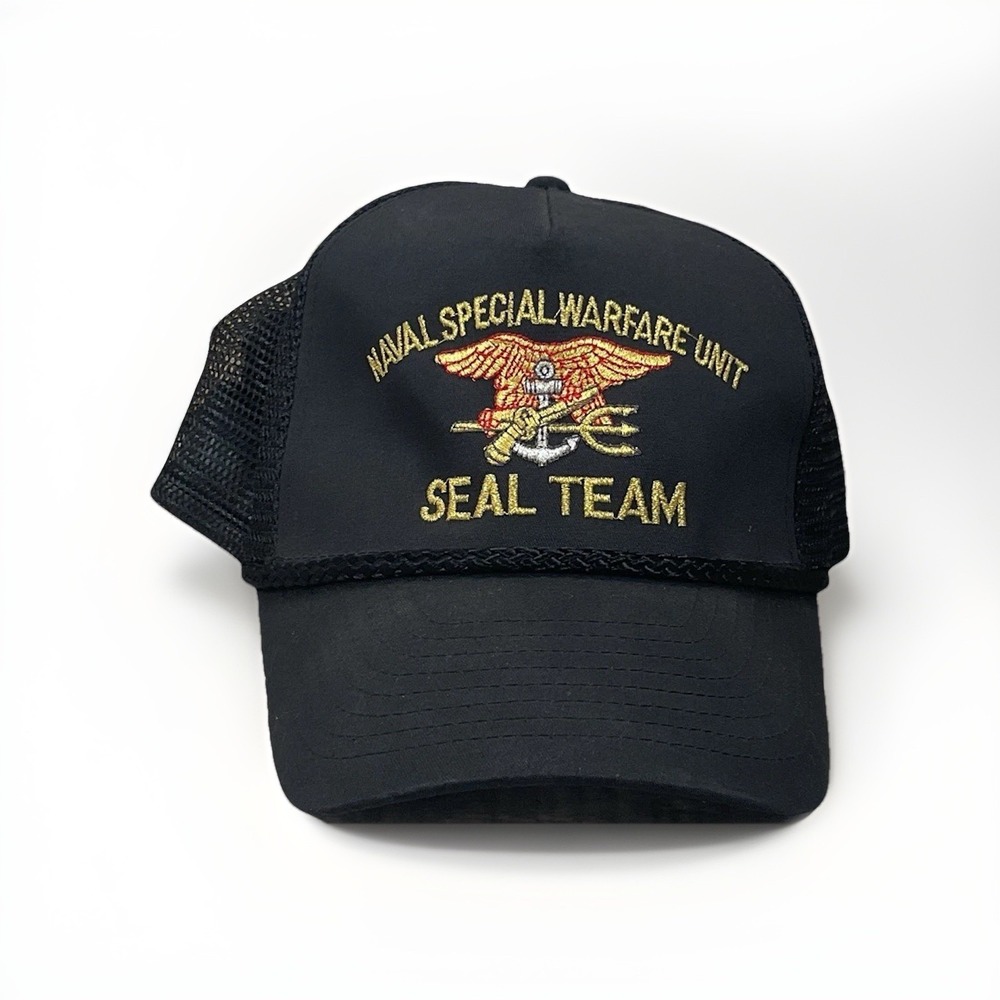 Naval Special Warfare SEAL Team Hat Cap Snap Back Patch Embroidered Mens USA